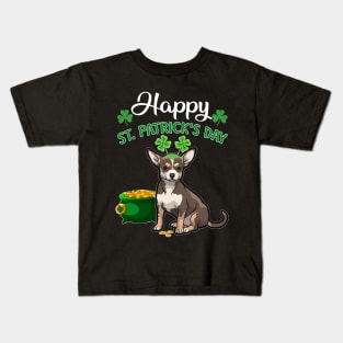 Happy St Patrick_s Day For Chihuahua Lovers T shir Kids T-Shirt